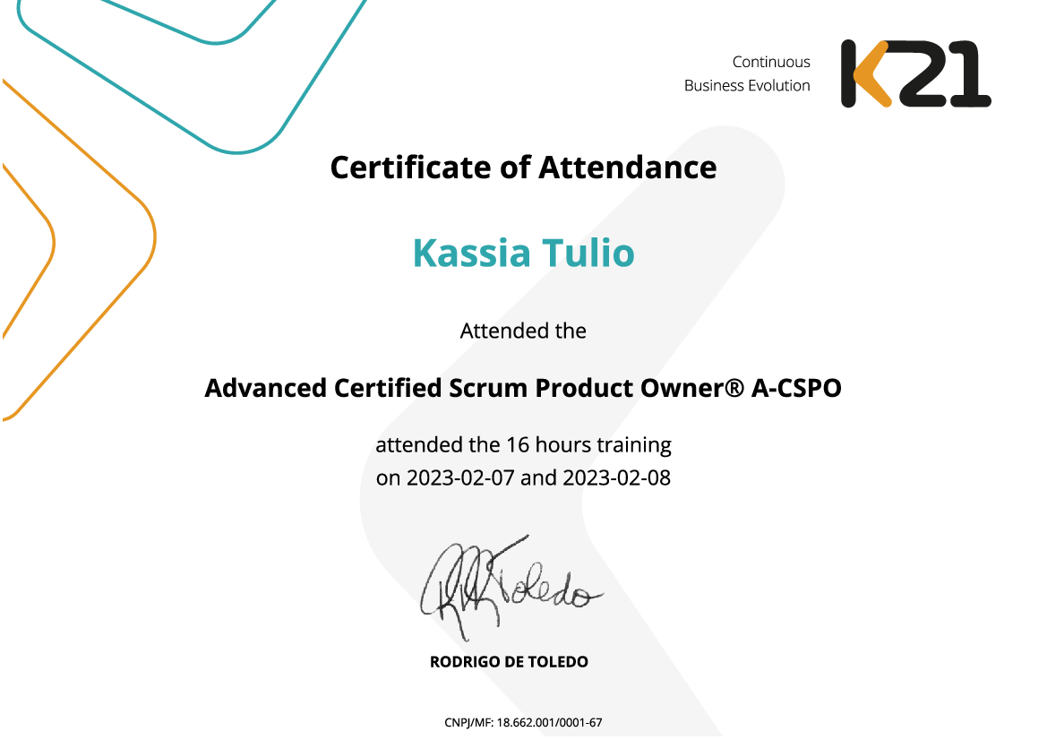 Certificado K21